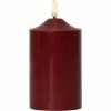 Star Trading LED-Kerze Pillar Flamme Ø 7.5 x 15 cm, Rot