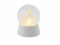 Sirius Schneekugel Santa, Ø 10 cm, Weiss