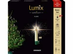 Lumix LED Baumkerze SuperLight Flame, Elfenbein, 12er-Starter Set -Weihnachtsbeleuchtung Verkäufe 185538295 xxl