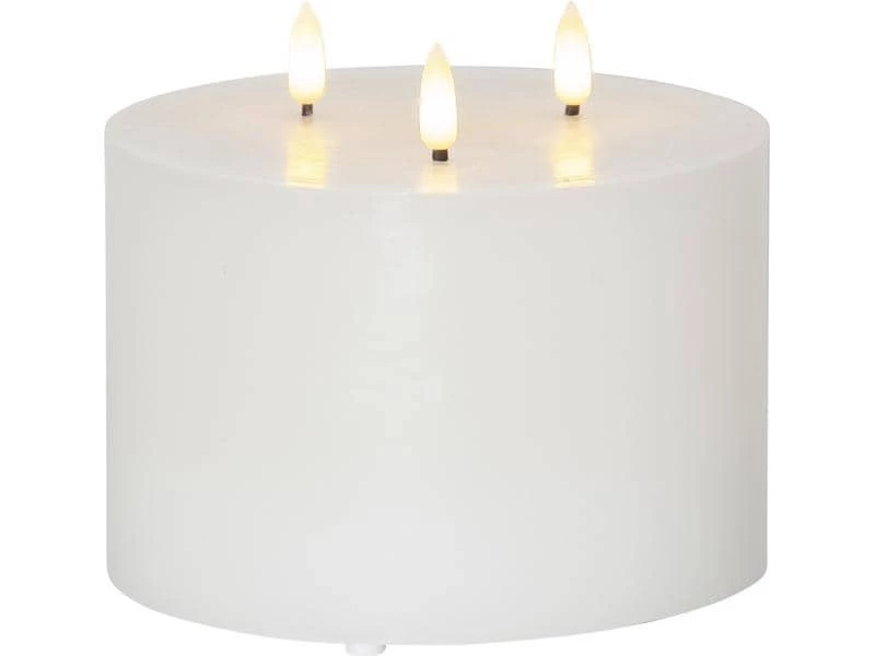 Star Trading LED-Kerze Pillar Flamme Ø 15 x 13 cm, Weiss 5 Star Trading LED-Kerze Pillar Flamme Ø 15 x 13 cm, Weiss – Bild 5