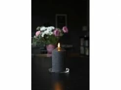 Star Trading LED-Kerze Pillar Flamme Ø 7.5 x 15 cm, Schwarz -Weihnachtsbeleuchtung Verkäufe 188027456 xxl