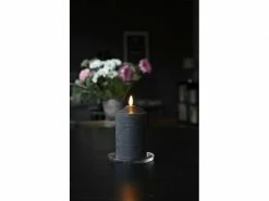 Star Trading LED-Kerze Pillar Flamme Ø 7.5 x 15 cm, Schwarz -Weihnachtsbeleuchtung Verkäufe 188027458 xxl