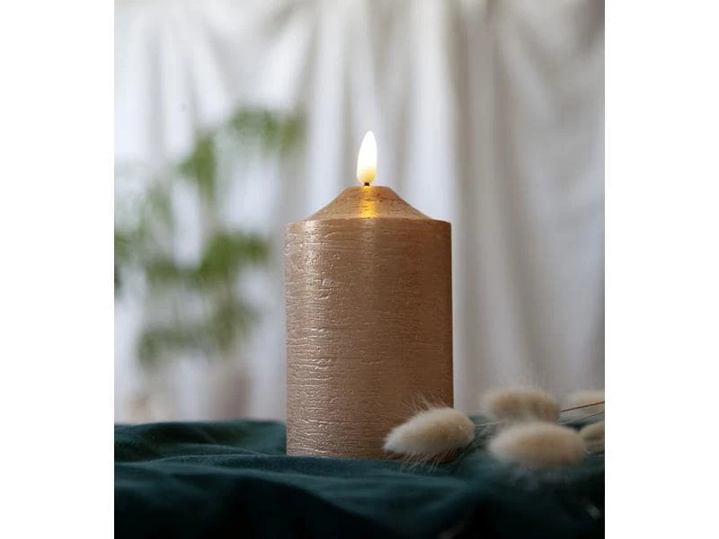 Star Trading LED-Kerze Pillar Flamme Ø 7.5 x 15 cm, Gold 3 Star Trading LED-Kerze Pillar Flamme Ø 7.5 x 15 cm, Gold – Bild 3