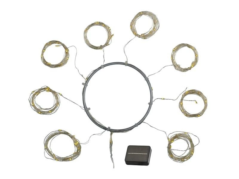 Sirius LED Lichterkette Angel Hair Parasol Solar, 128 LED, Silber 2 Sirius LED Lichterkette Angel Hair Parasol Solar, 128 LED, Silber – Bild 2