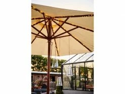 Sirius LED Lichterkette Angel Hair Parasol Solar, 128 LED, Silber