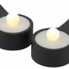Sirius LED Teelichter Set Amalia Ø 3.9 x 1.8 cm, Schwarz, 2 Stk