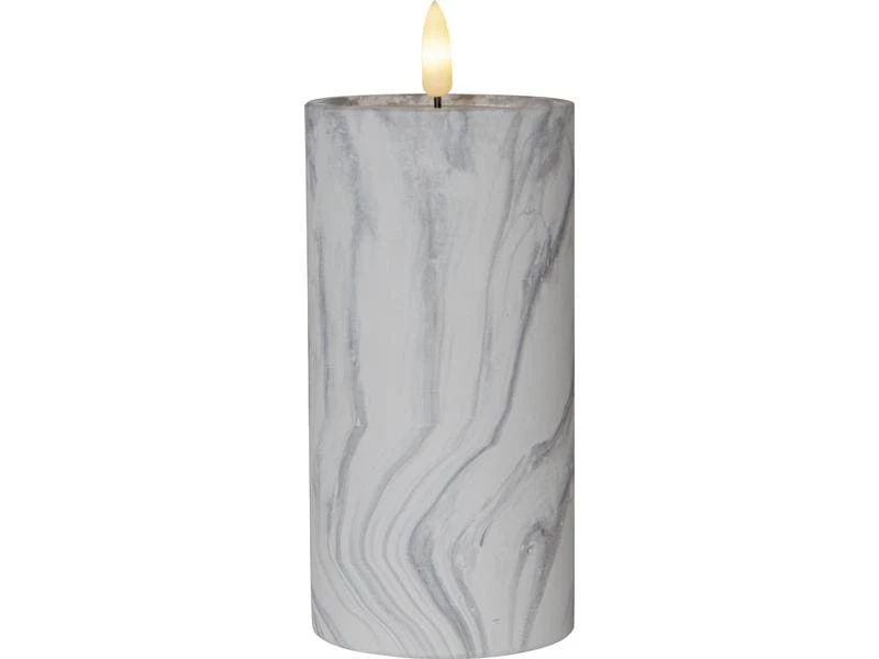 Star Trading LED-Kerze Pillar Flamme Marble Ø 7.5 x 17.5 cm, Grau 1 Star Trading LED-Kerze Pillar Flamme Marble Ø 7.5 x 17.5 cm, Grau