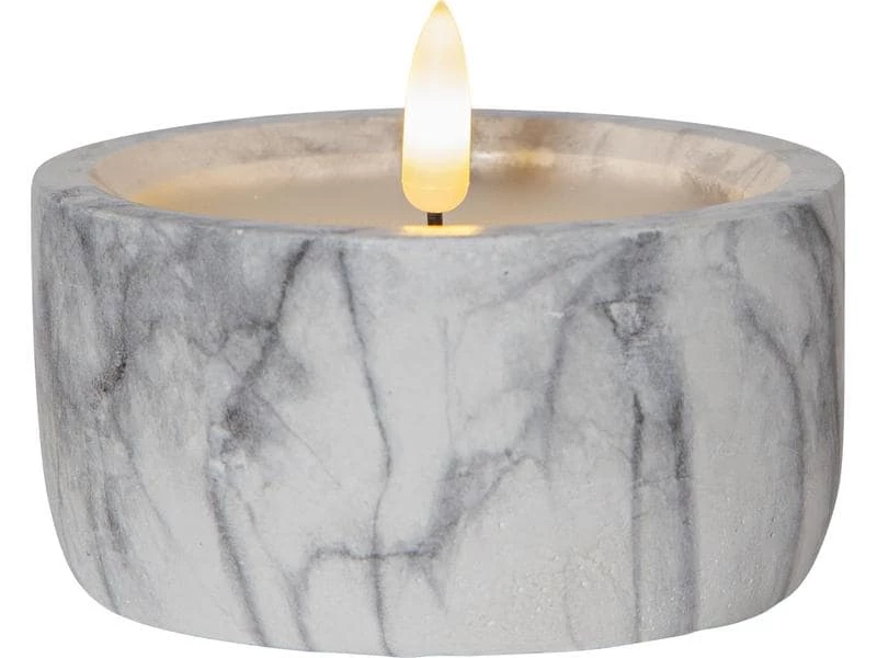 Star Trading LED-Kerze Pillar Flamme Marble Ø 10 x 7.5 cm, Grau 1 Star Trading LED-Kerze Pillar Flamme Marble Ø 10 x 7.5 cm, Grau
