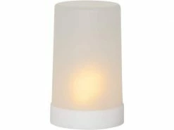 Star Trading LED-Kerze Pillar Flamme Ø 9 x 14.5 cm, Weiss