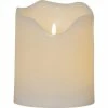 Star Trading LED-Kerze Pillar Flamme Grand Ø 16 x 20 cm, Weiss