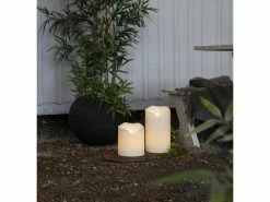 Star Trading LED-Kerze Pillar Flamme Grand Ø 16 x 20 cm, Weiss -Weihnachtsbeleuchtung Verkäufe 193862090 xxl