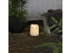 Star Trading LED-Kerze Pillar Flamme Grand Ø 16 x 20 cm, Weiss -Weihnachtsbeleuchtung Verkäufe 193862092 xxl