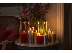 Sirius LED-Kerzen Set Sille Exclusive, Ø 7.5 x 10/12.5/15 cm, Gold -Weihnachtsbeleuchtung Verkäufe 195259959 xxl 3