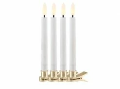 Sirius LED Baumkerze Sille, 4 Stück, Weiss matt