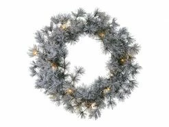 Sirius LED-Weihnachtskranz Alfi, Ø 45 cm, Grün