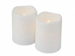 Sirius LED-Kerzen Set Sturm Mini, 2 x Ø 5 x 6.5 cm, Weiss