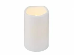 Sirius LED-Kerze Storm Outdoor, Ø 7.5 x 12.5 cm, Weiss