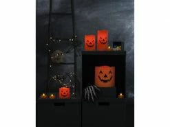 Star Trading LED-Kerze Halloween, Ø 15 x 15 cm, Orange -Weihnachtsbeleuchtung Verkäufe 208108266 xxl