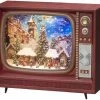 Konstsmide Tischdeko Weihnachtsmarkt im Fernseher, 25 x 21 cm
