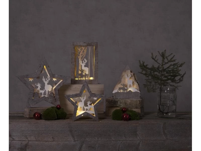 Star Trading Tischdeko Stern Fauna, 34 cm, Holz 6 Star Trading Tischdeko Stern Fauna, 34 cm, Holz – Bild 6