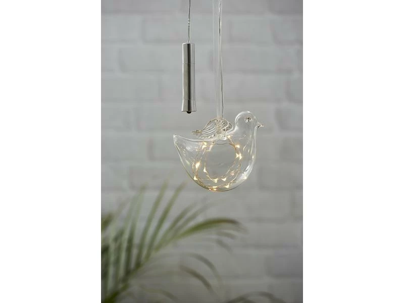 Star Trading Hänger Glitzervogel, 14 cm, Transparent 7 Star Trading Hänger Glitzervogel, 14 cm, Transparent – Bild 7