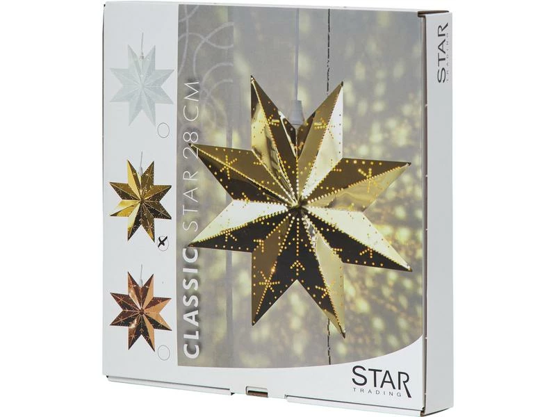 Star Trading Fensterhänger Metallstern Classic, 28 cm, Messing 6 Star Trading Fensterhänger Metallstern Classic, 28 cm, Messing – Bild 6