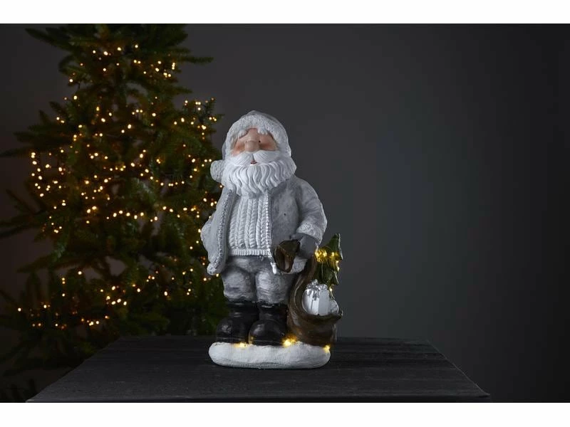Star Trading LED-Figur Tomten Weihnachtsmann, 51 cm, Grau 2 Star Trading LED-Figur Tomten Weihnachtsmann, 51 cm, Grau – Bild 2