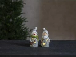 Star Trading LED-Figur Weihnachts- und Schneemann, 14 cm, Grau -Weihnachtsbeleuchtung Verkäufe 209138899 xxl