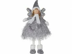 Star Trading LED-Figur Engel Nova Grau, 13 LED, 55 cm, indoor