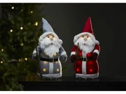 Star Trading LED-Figur Weihnachtsmann Joylight, 38 cm, Grau -Weihnachtsbeleuchtung Verkäufe 209139359 xxl