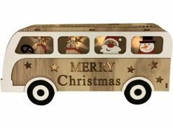 Dameco LED-Figur Bus, 30 cm, Braun