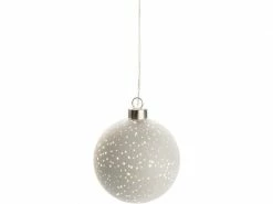 STT Hänger Glamour Ball S, Ø 10 cm, Weiss