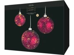 STT Hänger Set Ball, 3 Stück, Bordeaux -Weihnachtsbeleuchtung Verkäufe 210418295 xxl