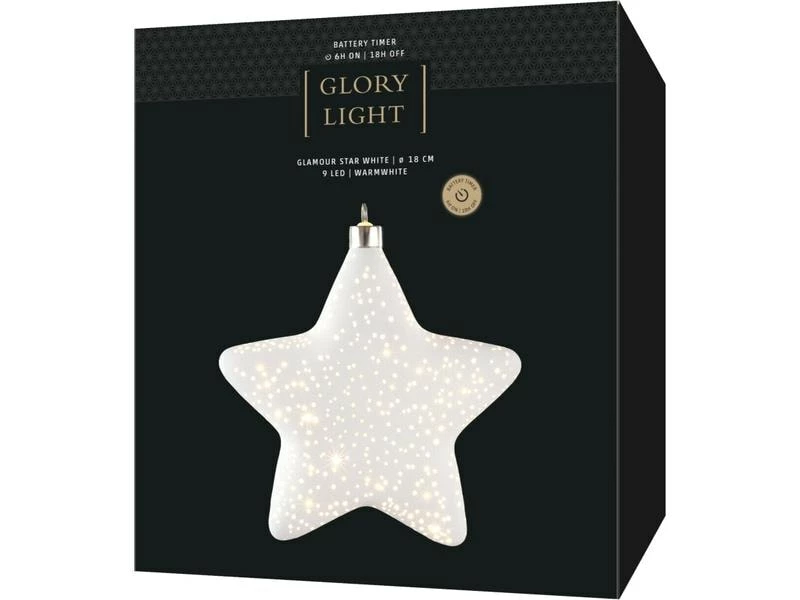 STT Fensterhänger Glamour Star L, Ø 18 cm, Weiss 4 STT Fensterhänger Glamour Star L, Ø 18 cm, Weiss – Bild 4