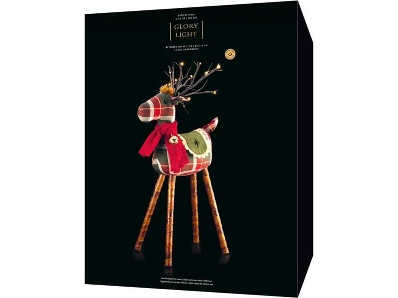 STT LED-Figur Rentier Jeffrey 16 LED, 70 cm 3 STT LED-Figur Rentier Jeffrey 16 LED, 70 cm – Bild 3