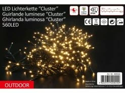 Dameco LED-Lichterkette Cluster 560 LED, 5.6 m, Outdoor -Weihnachtsbeleuchtung Verkäufe 210940293 xxl