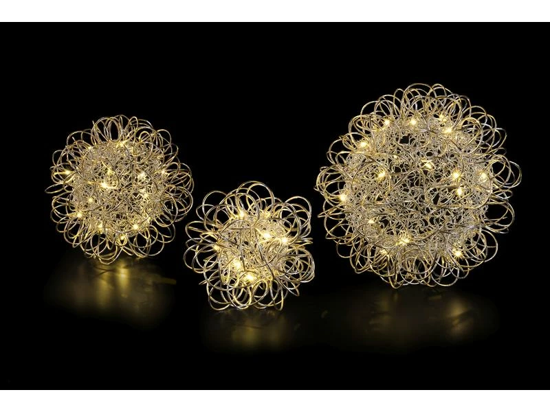 STT Ball Set Champagne 3 Stück, 45 LED 2 STT Ball Set Champagne 3 Stück, 45 LED – Bild 2