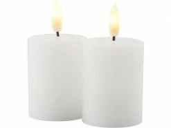 Sirius LED-Kerzen Set Sille Outdoor, 2 x Ø 5 x 6.5 cm, Weiss