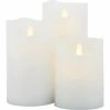 Sirius LED-Kerzen Set Sara, 10/12.5/15 cm, Weiss, Wiederaufladbar
