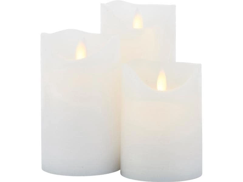 Sirius LED-Kerzen Set Sara, 10/12.5/15 cm, Weiss, Wiederaufladbar 1 Sirius LED-Kerzen Set Sara, 10/12.5/15 cm, Weiss, Wiederaufladbar