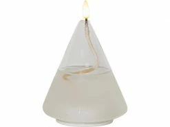 Star Trading LED-Kerze Flamme Float, Ø 11 x 15.5 cm, Transparent