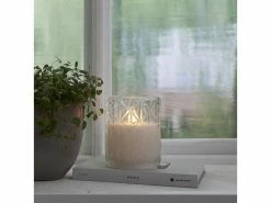 Star Trading LED-Kerze Flamme Romb, Ø 10 x 12.5 cm, Transparent -Weihnachtsbeleuchtung Verkäufe 218223243 xxl