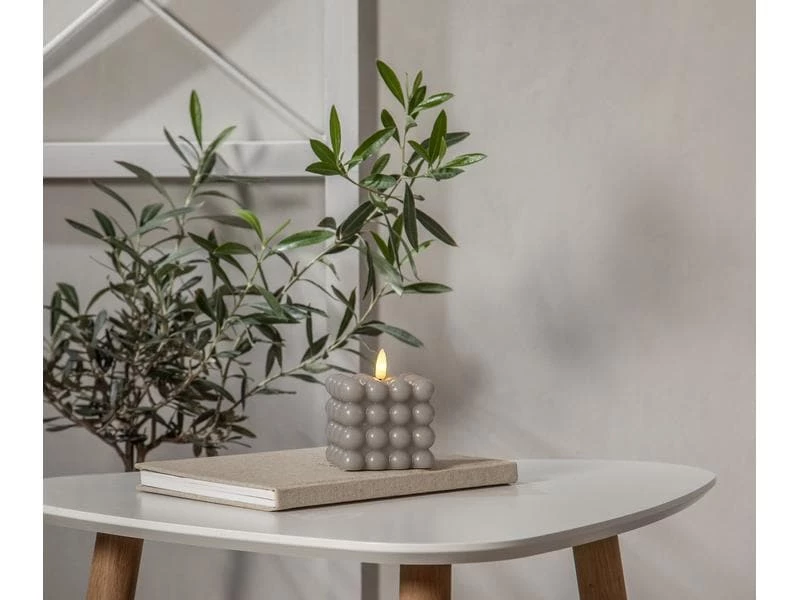 Star Trading LED-Kerze Flamme Dot, 7.5 x 7.5 x 9.5 cm, Grau 3 Star Trading LED-Kerze Flamme Dot, 7.5 x 7.5 x 9.5 cm, Grau – Bild 3