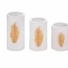 Pauleen LED-Kerzen Set Golden Feather, Ø 7.6 cm, Gold/Weiss, 3 Stk.