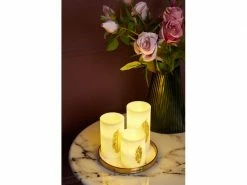 Pauleen LED-Kerzen Set Golden Feather, Ø 7.6 cm, Gold/Weiss, 3 Stk. -Weihnachtsbeleuchtung Verkäufe 220564333 xxl