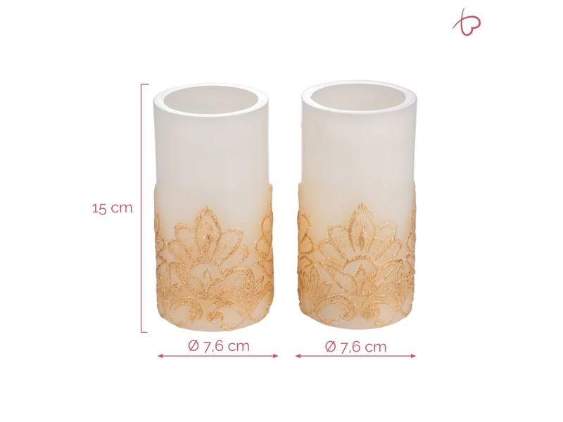 Pauleen LED-Kerzen Set Cosy Charm, Ø 7.6 cm, Gold/Weiss, 2 Stk. 7 Pauleen LED-Kerzen Set Cosy Charm, Ø 7.6 cm, Gold/Weiss, 2 Stk. – Bild 7