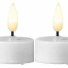 Star Trading LED Teelichter Set Flamme Ø 3.8 x 5 cm, Weiss, 2 Stk