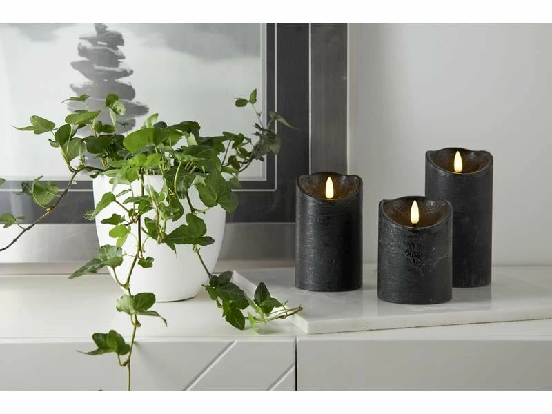 Star Trading LED-Kerze Flamme Rustic, Ø 7.5 x 12.5 cm, Schwarz 3 Star Trading LED-Kerze Flamme Rustic, Ø 7.5 x 12.5 cm, Schwarz – Bild 3