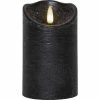 Star Trading LED-Kerze Flamme Rustic, Ø 7.5 x 12.5 cm, Schwarz