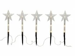 Star Trading Aussendekoration Wandy 5er mit Erdspiess 15 LED, 25 cm